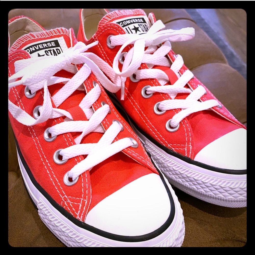 Size 7.5 Raspberry Colored Converse Shoes